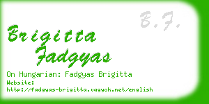 brigitta fadgyas business card